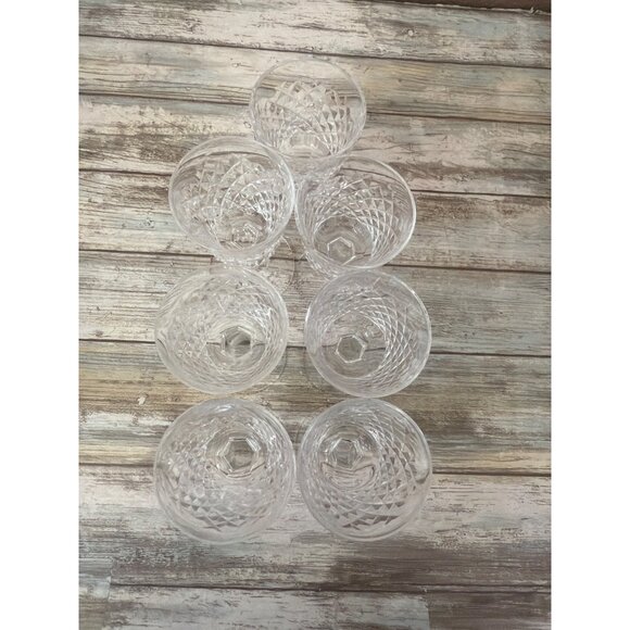 7 X Waterford Crystal ALANA 4.25" Port Wine Glasses Diamond Cut Gothic Mark - Picture 10 of 14